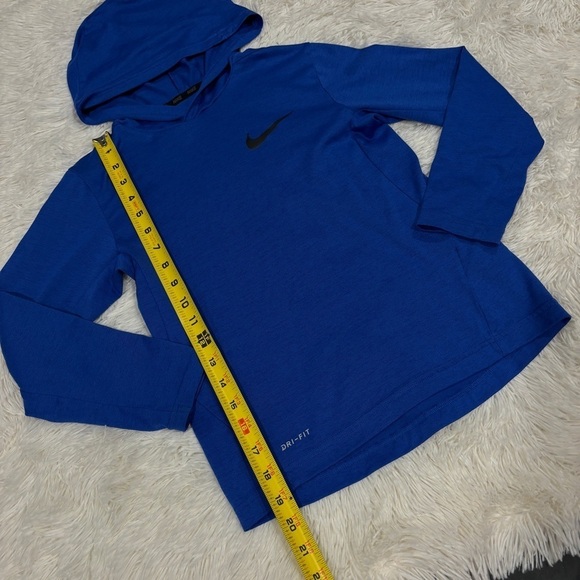 NIKE Dri-FIT youth Pullover long sleeve Hoodie blue size small - Picture 2 of 9